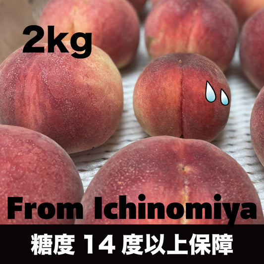 「いちのみや」の大玉桃【約2kg/4～6玉/糖度14度保証】EC002（税込）